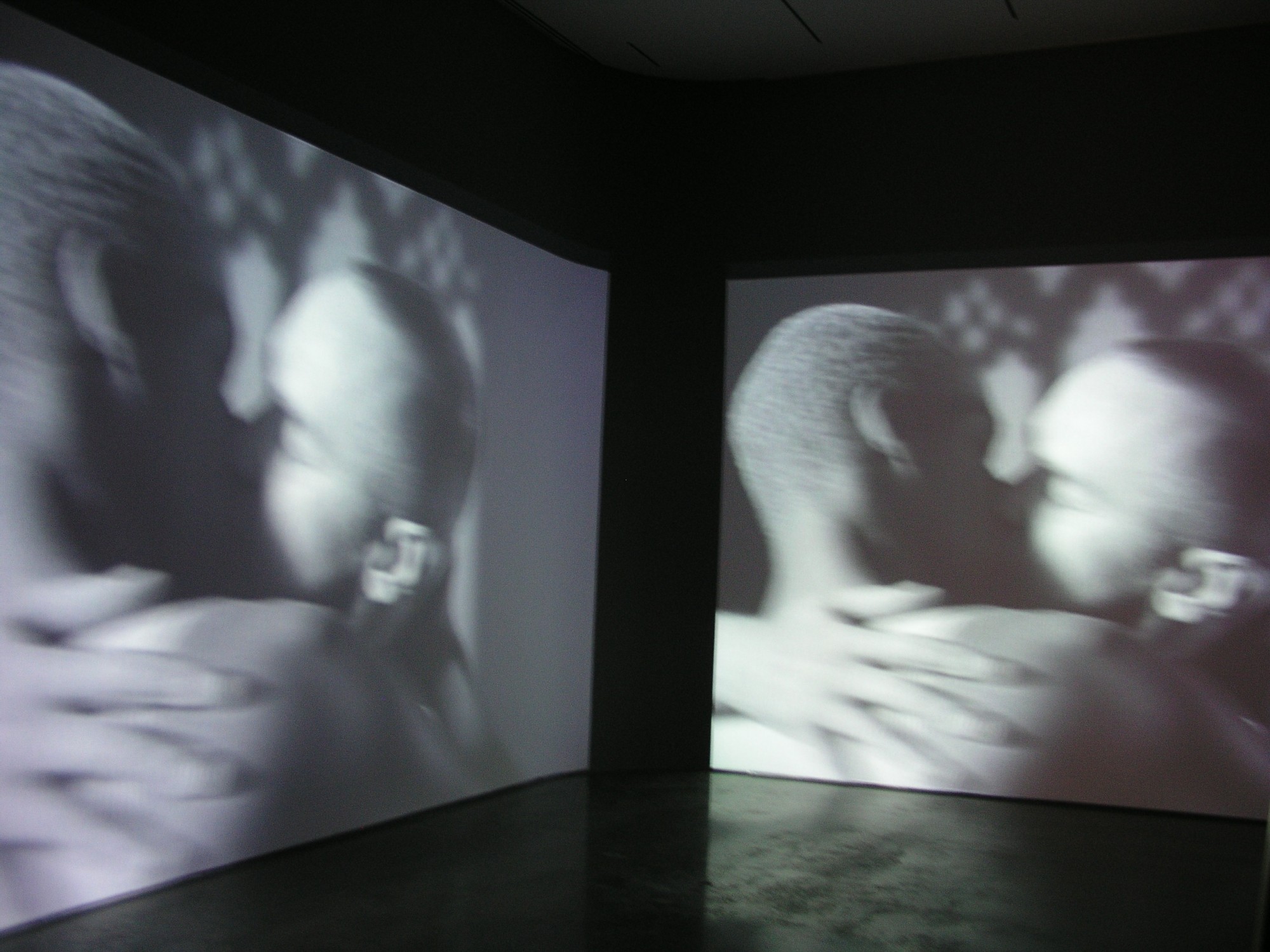 Wrestle. CCS Bard Hessel Museum, New York, 2006  10', 16mm film transferred to digital, black & white, sound