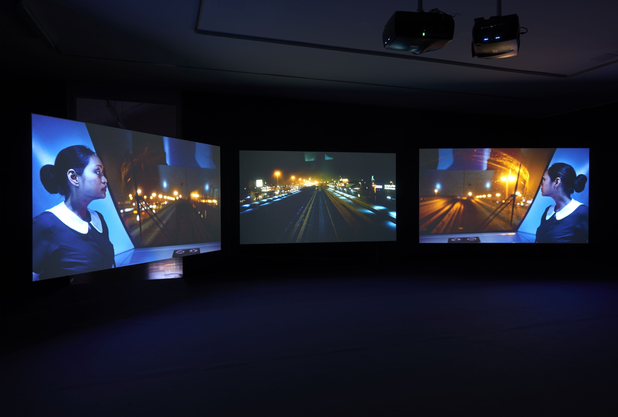 Playtime. Galería Helga de Alvear, Madrid, 2015  Three screen high definition video installation with 5.1 surround sound  64'12''