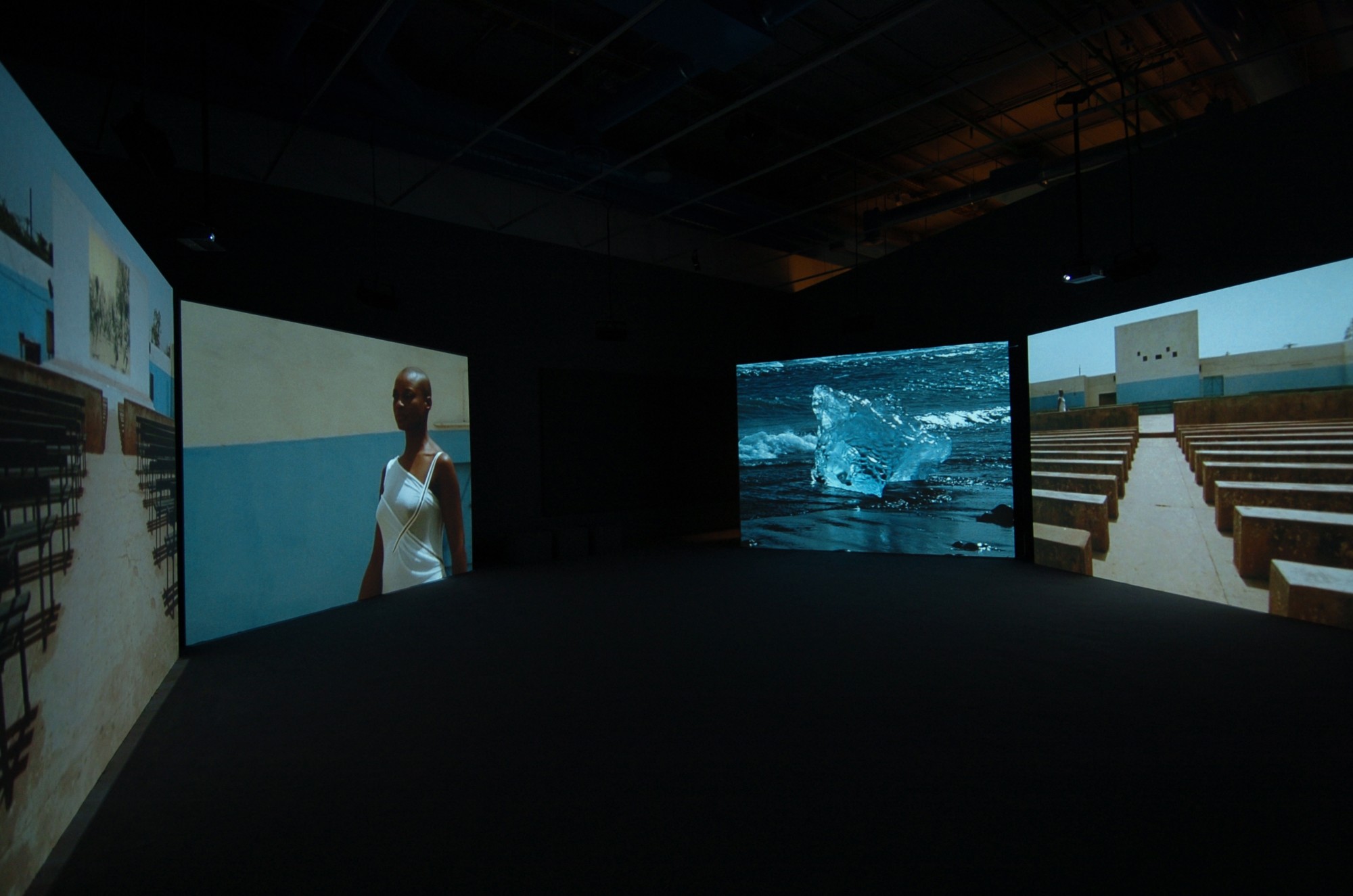 Isaac Julien. Centre Pompidou, Paris, 2005  23', four-screen projection, 16mm colour film transferred to DVD, sound