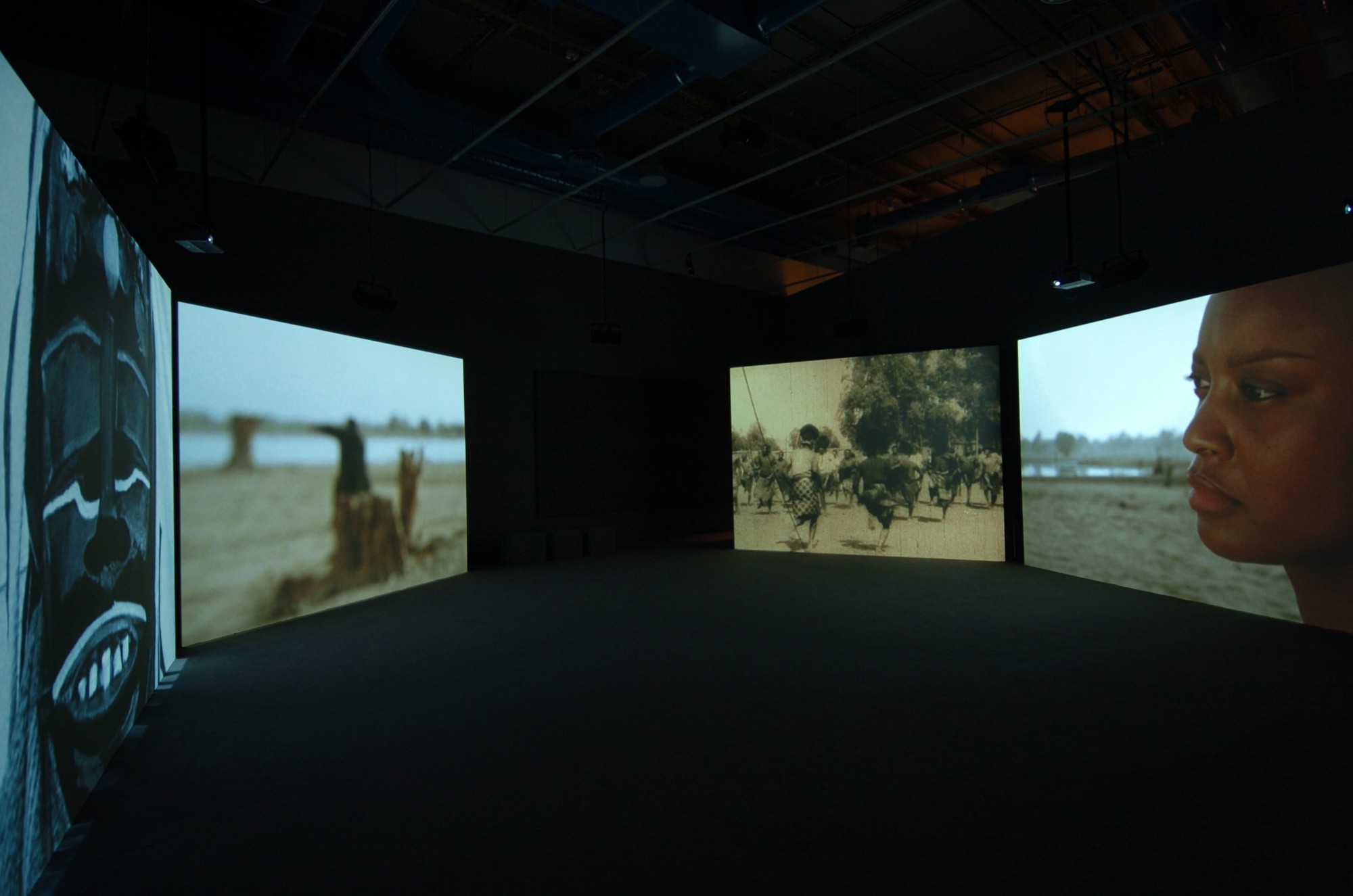 Isaac Julien. Centre Pompidou, Paris, 2005  23', four-screen projection, 16mm colour film transferred to DVD, sound