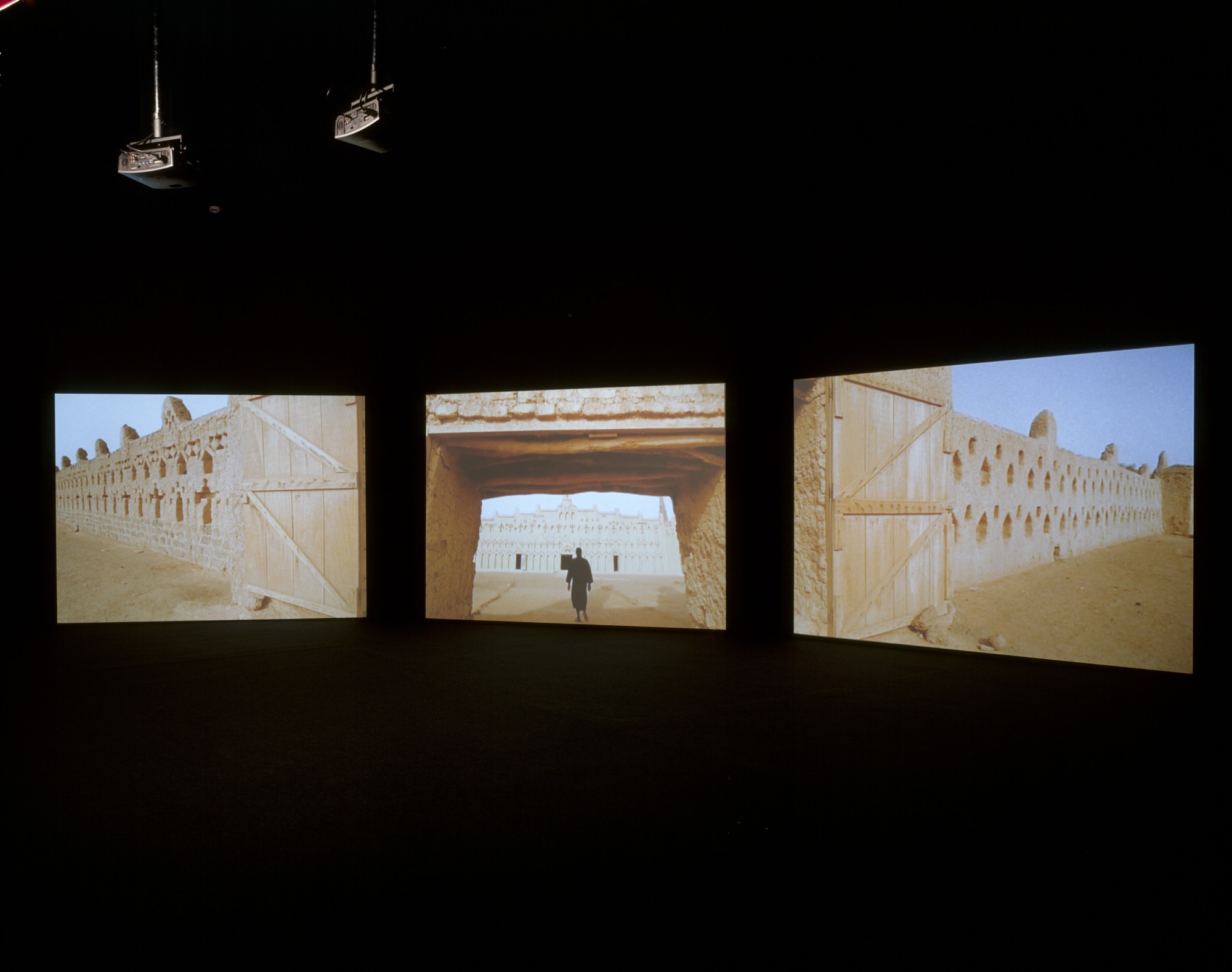 Isaac Julien: True North & Fantôme Afrique. Victoria Miro, London, 2005  17', three-screen projection, 16mm colour film transferred to DVD, sound